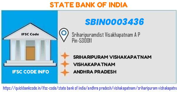 State Bank of India Sriharipuram Vishakapatnam SBIN0003436 IFSC Code
