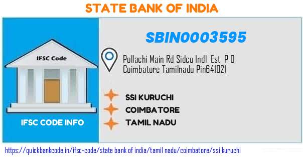 SBIN0003595 State Bank of India. SSI KURUCHI