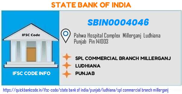 State Bank of India Spl Commercial Branch Millerganj SBIN0004046 IFSC Code