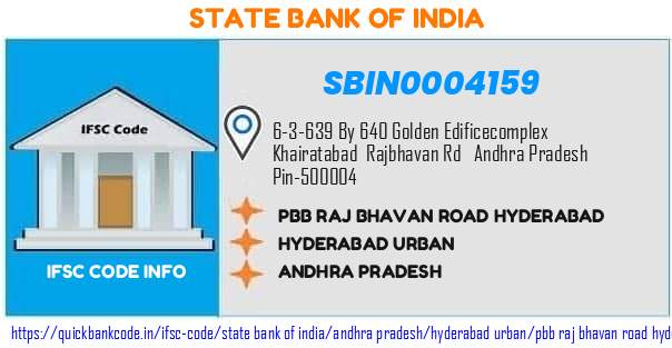 SBIN0004159 State Bank of India. PBB RAJ BHAVAN ROAD, HYDERABAD