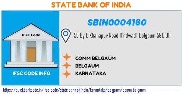 State Bank of India Comm Belgaum SBIN0004160 IFSC Code