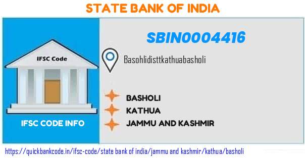 State Bank of India Basholi SBIN0004416 IFSC Code