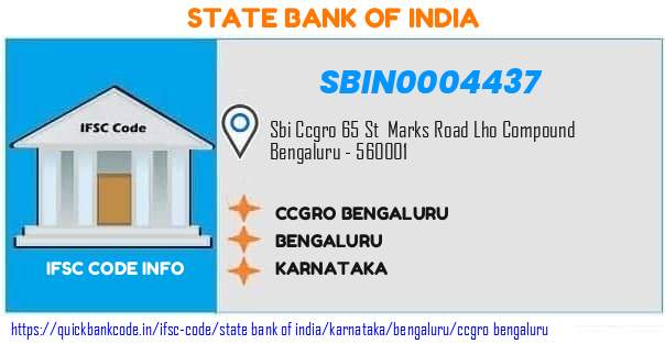 State Bank of India Ccgro Bengaluru SBIN0004437 IFSC Code