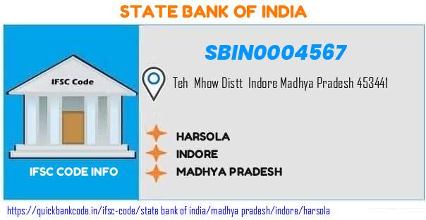 State Bank of India Harsola SBIN0004567 IFSC Code