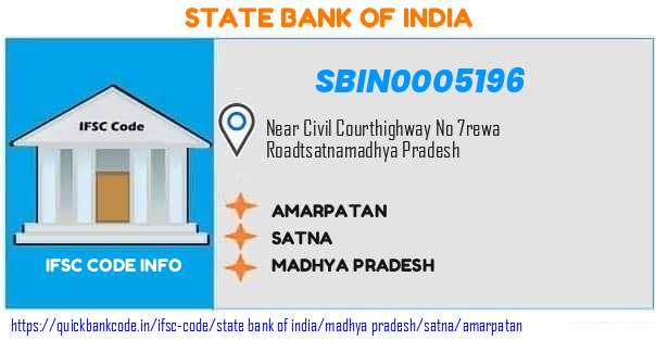 State Bank of India Amarpatan SBIN0005196 IFSC Code