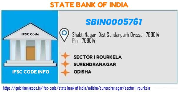 State Bank of India Sector I Rourkela SBIN0005761 IFSC Code