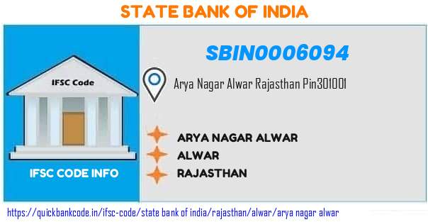 State Bank of India Arya Nagar Alwar SBIN0006094 IFSC Code