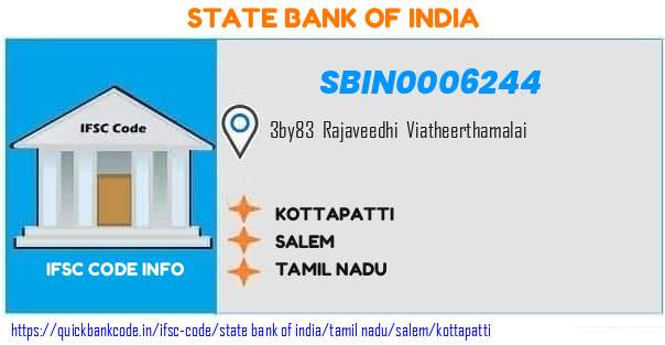 State Bank of India Kottapatti SBIN0006244 IFSC Code