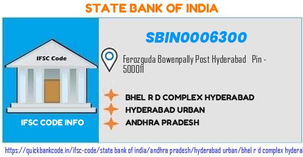 State Bank of India Bhel R D Complex Hyderabad SBIN0006300 IFSC Code