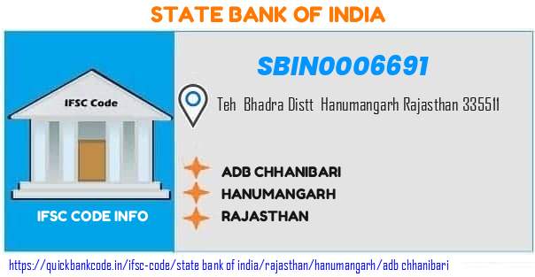 State Bank of India Adb Chhanibari SBIN0006691 IFSC Code