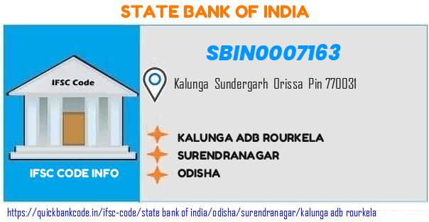State Bank of India Kalunga Adb Rourkela SBIN0007163 IFSC Code