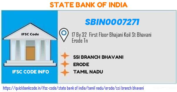 State Bank of India Ssi Branch Bhavani SBIN0007271 IFSC Code