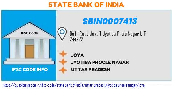 State Bank of India Joya SBIN0007413 IFSC Code