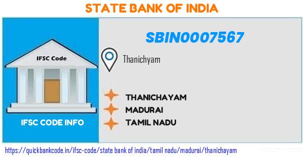 State Bank of India Thanichayam SBIN0007567 IFSC Code