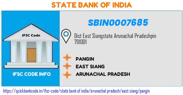 State Bank of India Pangin SBIN0007685 IFSC Code