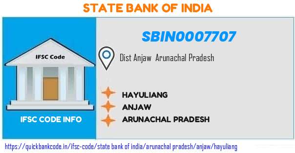 State Bank of India Hayuliang SBIN0007707 IFSC Code