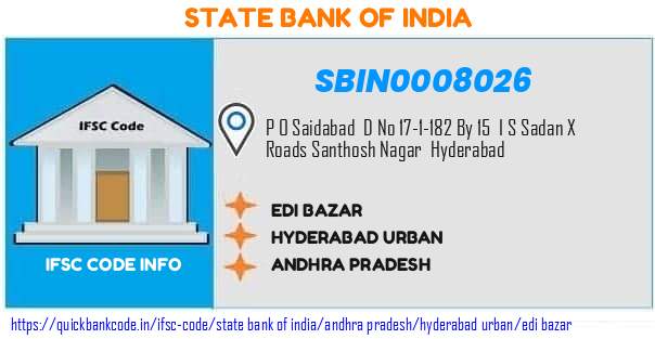State Bank of India Edi Bazar SBIN0008026 IFSC Code