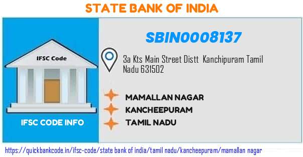 State Bank of India Mamallan Nagar SBIN0008137 IFSC Code