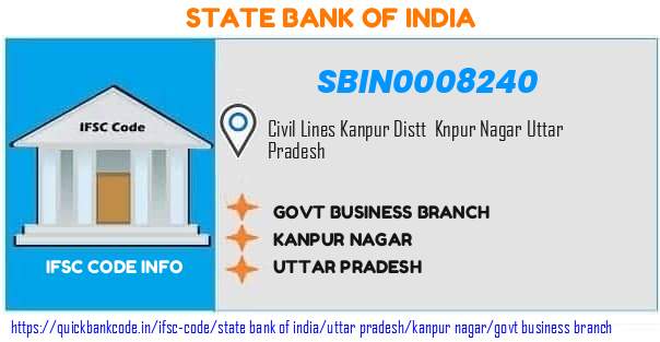 State Bank of India Govt Business Branch SBIN0008240 IFSC Code