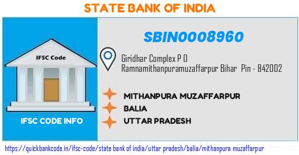 State Bank of India Mithanpura Muzaffarpur SBIN0008960 IFSC Code