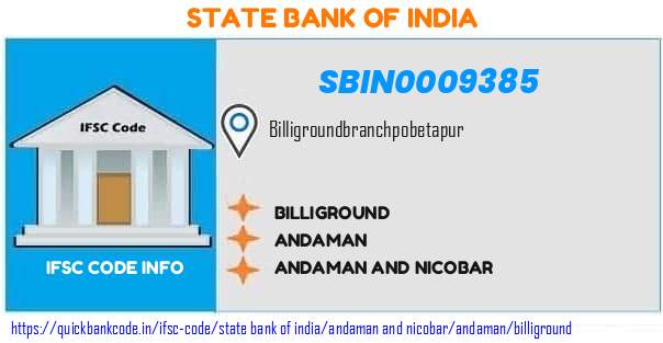 State Bank of India Billiground SBIN0009385 IFSC Code