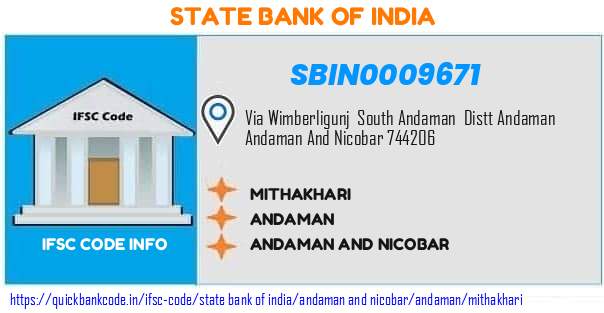 State Bank of India Mithakhari SBIN0009671 IFSC Code