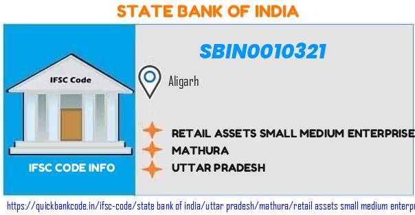 State Bank of India Retail Assets Small Medium Enterprises City Credit Cell rasmeccc Aligarh SBIN0010321 IFSC Code