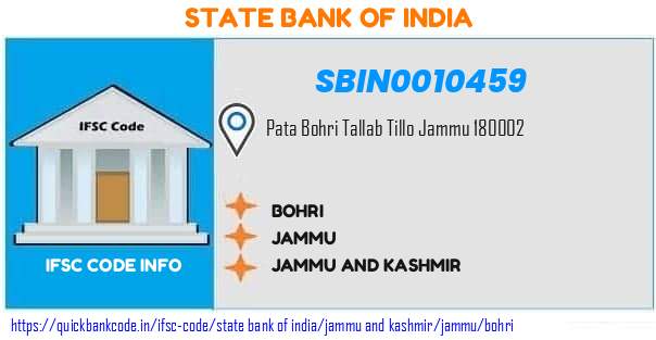 State Bank of India Bohri SBIN0010459 IFSC Code