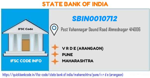 State Bank of India V R D E arangaon SBIN0010712 IFSC Code