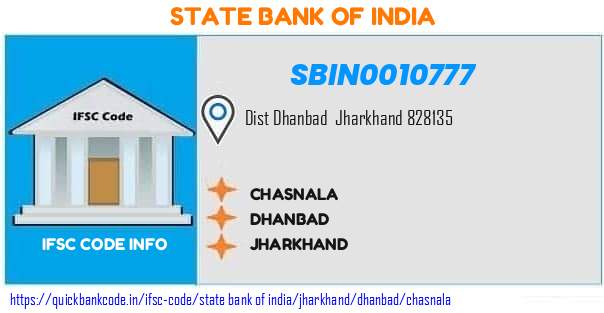 State Bank of India Chasnala SBIN0010777 IFSC Code