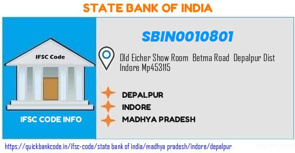 SBIN0010801 State Bank of India. DEPALPUR