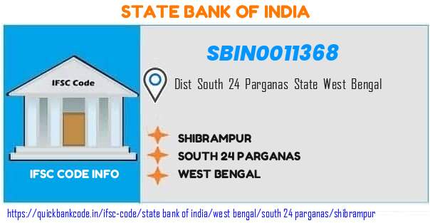 State Bank of India Shibrampur SBIN0011368 IFSC Code