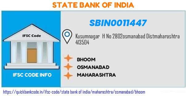 State Bank of India Bhoom SBIN0011447 IFSC Code