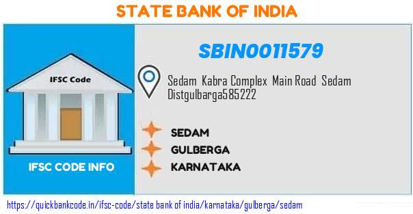 State Bank of India Sedam SBIN0011579 IFSC Code