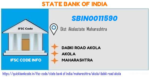 SBIN0011590 State Bank of India. DABKI ROAD, AKOLA