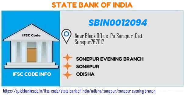 State Bank of India Sonepur Evening Branch SBIN0012094 IFSC Code