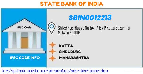 SBIN0012213 State Bank of India. KATTA