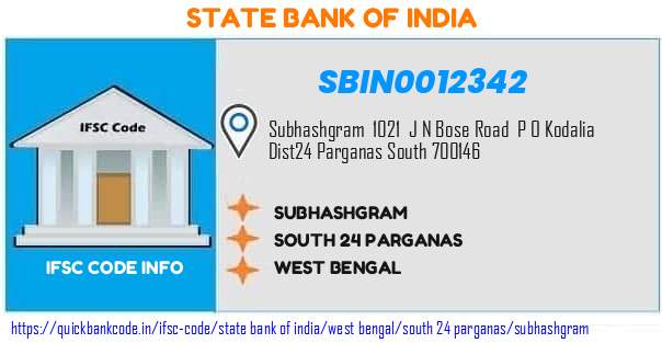 State Bank of India Subhashgram SBIN0012342 IFSC Code