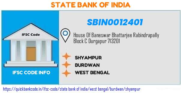 State Bank of India Shyampur SBIN0012401 IFSC Code