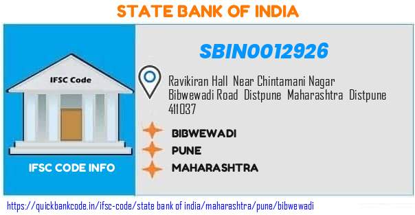 State Bank of India Bibwewadi SBIN0012926 IFSC Code