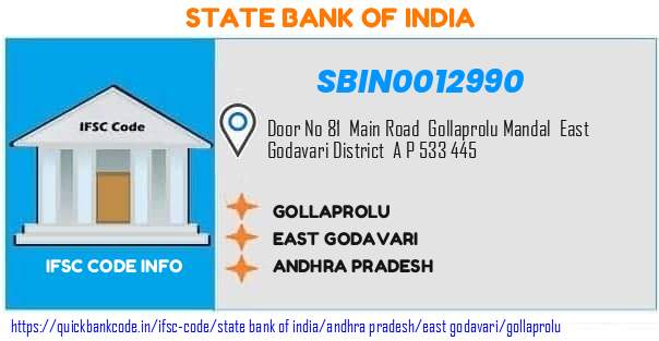 State Bank of India Gollaprolu SBIN0012990 IFSC Code