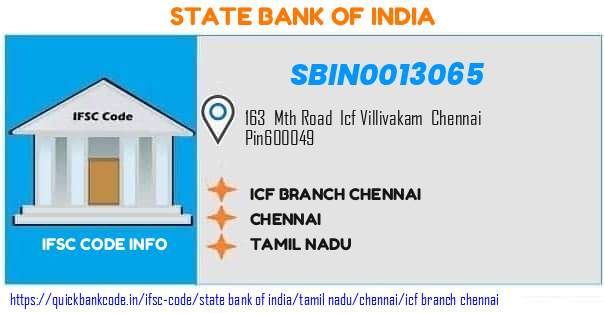 State Bank of India Icf Branch Chennai SBIN0013065 IFSC Code