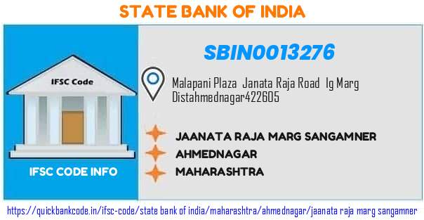 State Bank of India Jaanata Raja Marg Sangamner SBIN0013276 IFSC Code