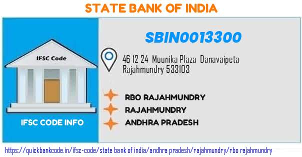 SBIN0013300 State Bank of India. RBO RAJAHMUNDRY