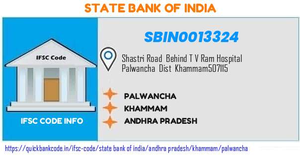SBIN0013324 State Bank of India. PALWANCHA