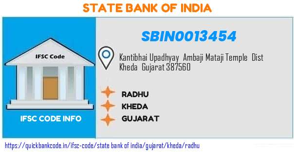State Bank of India Radhu SBIN0013454 IFSC Code