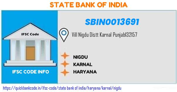 State Bank of India Nigdu SBIN0013691 IFSC Code