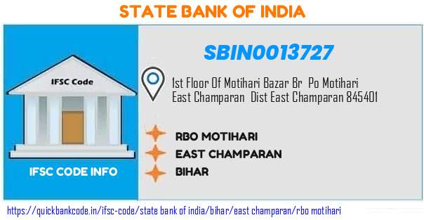 State Bank of India Rbo Motihari SBIN0013727 IFSC Code