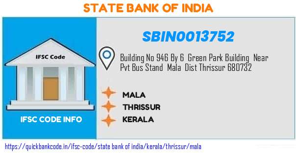 State Bank of India Mala SBIN0013752 IFSC Code