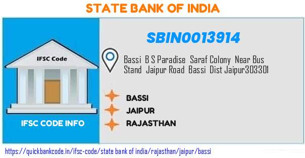 State Bank of India Bassi SBIN0013914 IFSC Code